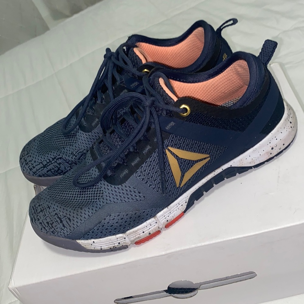 Reebok Grace blue gold salmon color Crossfit Trainers